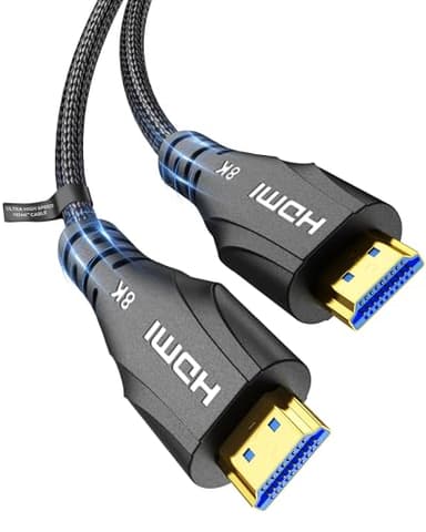 Cratree 8K HDMI Kabel 4 Meter - High Speed HDMI Kabel 48Gbps, 8K 60Hz, 4K 120Hz, Geflochten, eARC, ARC, HDCP 2.2 2.3 - Kompatibel mit PS5, Monitor, UHD TV