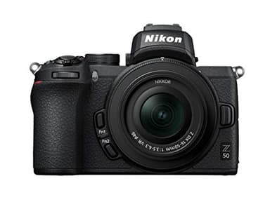 Nikon Z 50 KIT DX 16-50 mm 1:3.5-6.3 VR Kamera im DX-Format (20,9 MP, OLED-Sucher mit 2,36 Millionen Bildpunkten, 11 Bilder pro Sekunde, Hybrid-AF mit Fokus-Assistent, ISO 100-51.200, 4K UHD Video)