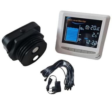 2.4Ghz WLAN Tuya APP Funk Füllstands-Anzeige Ultraschall Wasserstand-Sensor für Heiz-Öltank Wassertank Tank Zisterne 15m Kabel Display