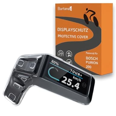 Bortanex für Bosch Purion 200 Display Schutzhülle | E-Bike Displayschutz | Transparent und wasserdicht | Stoß- und Kratzschutz (1er Set TPU Schutzhülle)