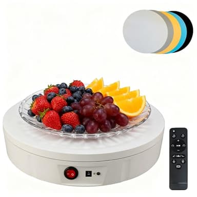 Drehteller Elektrisch, 360° Drehbarer Drehteller mit Fernbedienung, 100 Kg Tragkraft, Geeignet für Produktpräsentation, Live-Übertragung, Fotografie