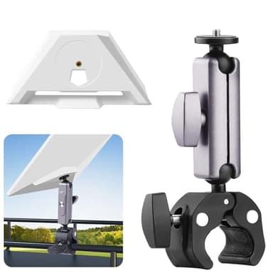 daboot Starlink Mini Halterung - Verstellbare Klammer für Starlink Mini Schüssel, passend für 2,2–5 cm Stangen, ideal für Wohnmobilleitern, Dachträger, Vans, Boote, Camper und den Außeneinsatz