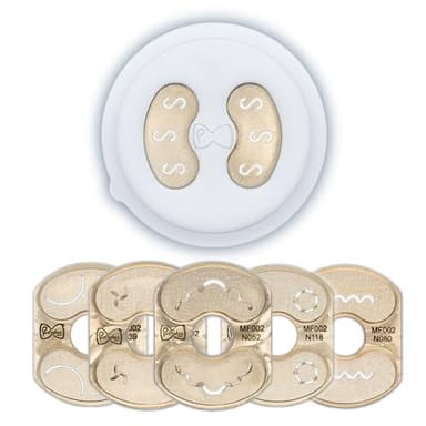 Pastidea - Set mit 6 Formen: Fusilli A3 8,5 mm, Casarecce, Gnocco Napoletano, Maccherone Rigato, Orecchiette 15 mm, Riccioli kompatibel mit Philips Pasta Maker Avance und Serie 7000
