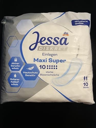Jessa Diskret Einlagen Inkontinenz Maxi Super, 10 St
