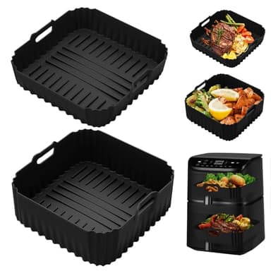 Heißluftfritteuse Silikonform Zubehör für COSORI Turbo Tower Pro, Airfryer Silikonform für COSORI Turbo Tower 10,8L Double Stack Airfryer,Air Fryer Silikon Einsatz für COSORI CAF-DC112-ADE(6,5L&4,3L)