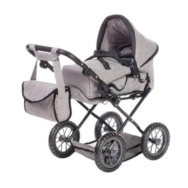 KNORRTOYS.COM 63187 Knorrtoys 63187-Puppenwagen Ruby-stoneblack Puppenwagen, 51 x 37 x 64 cm