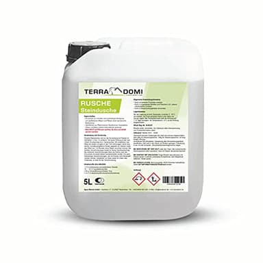 Terra Domi Rusche Steindusche, 5 L Konzentrat, Steinreiniger für bis zu 2000 m², Reinigungsmittel für saubere Wege & Plätze, Wegerein, biologisch abbaubar