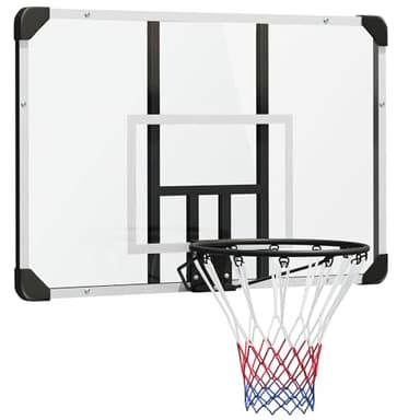 SPORTNOW Basketballkorb mit Rückwand, Outdoor Basketballbrett mit Ø45 cm Stahlkorb und Netz, Wandmontage, Basketball Board für Jugendliche Erwachsene, Weiß
