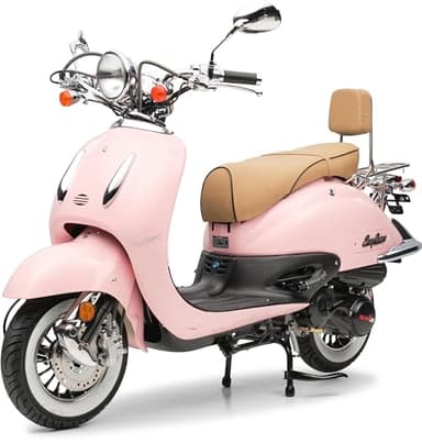 Motorroller 50 ccm Burnout EasyCruiser Eco Rosa 25 km/h
