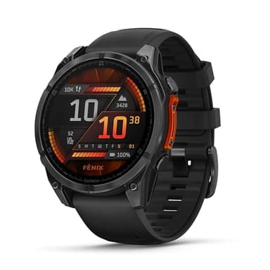 Garmin fēnix 8 47mm – GPS-Multisport-Smartwatch mit 1,3" AMOLED Touch-/Tastendisplay, Taschenlampe, TOPO-Karten, über 80 vorinstallierte Sport-Apps, Telefonie, Music Pay