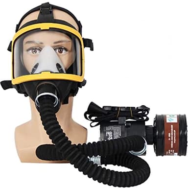 Luftzufuhr-Atemschutzmaske – elektrischer Vollgesichtsfilter mit konstantem Durchfluss für Sicherheit bei Sandstrahlen, Splitt und Laborarbeiten