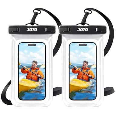 JOTO 2 Stück wasserdichte Handyhülle IPX8 Unterwasser Wasserfest Handytasche für iPhone 17 16 15 14 13 12 11 Pro Max Plus Air Galaxy S24 S23 A15 Xiaomi bis 7 Zoll Phone Case –Klar