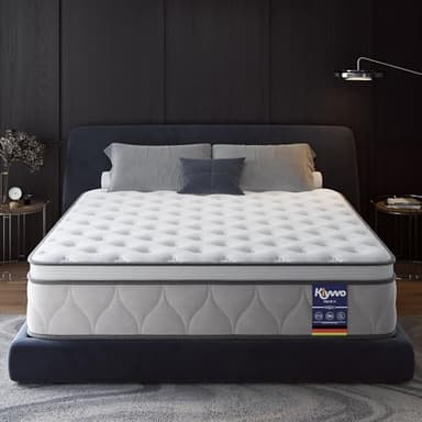 Klyvvo Matratze 140x200 cm Höhe 26cm, 7-Zonen Federkernmatratze, Härtegrad H3, Hybrid Matratze mit 1000 Federn & Memory Foam, Rückenentlastende, Bewegungsisolierung, Druckentlastung, Atmungsaktiv