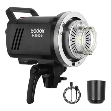 Godox MS300-V Kompakter 300W Studioblitz, Aufgerüstet Einstelllampe, 2.4G Wireless X System GN58 5600K Monolight mit Bowens Mount, 0,1-1,3 s Recyclingzeit