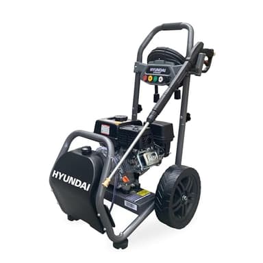 HYUNDAI Benzin-Hochdruckreiniger HYW3400P | max. 234 bar - 540 l/h (9 m³/min) | 3.7 kW / 5.0 PS Benzinmotor | verstärkter 10m Schlauch, 5 Düsenaufsätze | 5 L Reinigungsmitteltank