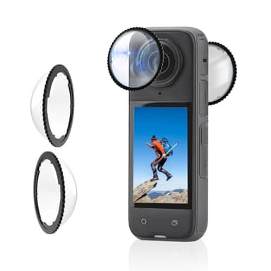 Flymile X4 Premium Objektivschutz linsenschutz für Insta360 X4, hohe Transparenz, gehärtetes Glas, Objektivschutz für Insta360 X4 Kamera, kratzfestes Zubehör(Not for X4 Air)