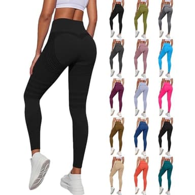 Coreex 3D Kompressionsleggins Damen LipöDem Cellulite Leggings Anti Cellulite Leggings Kompression Compression High Waist Push-Up Hosen Yoga Fitnesshose Lange Sporthose (Schwarz, S)