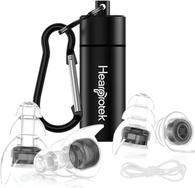 Hearprotek Ohrstöpsel Konzert, 2 Paar gehörschutz Ohrenstöpsel-ohrenschutz lärmschutz geräuschunterdrückende für festival flugzeug arbeit musik motorrad musiker hörschutz Schwarz