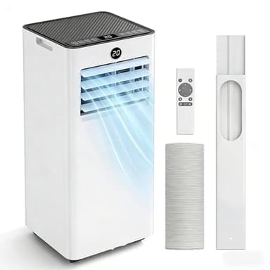 AIRFISH Klimaanlage mobil 9000 BTU – 3-in-1: Kühlen, Lüften & Entfeuchten | Inkl. Abluftschlauch + Fensterkit | Flüsterleise (45 dB) | Für Räume bis 28 m² | Mit Fernbedienung & Timer