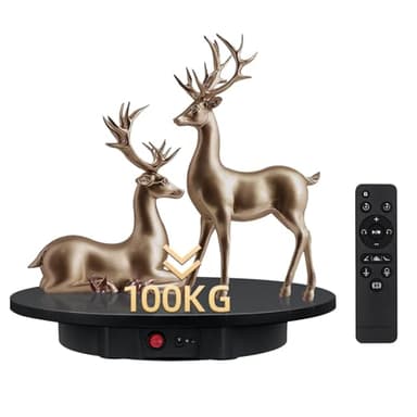 Mcbazel 360 ° Drehteller elektrisch 42 cm Professionelle Fotografie Platine 100 kg Drehplatte Motor Automatik Display 360 Grad drehbar für Video/Schmuck/Uhren – Schwarz