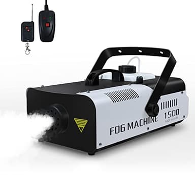 Telbum Nebelmaschine 1500 Watt Fernsteuerung Räuchermaschine 16000 CFM Fog Professionelle Fogger für DJ Bühne Party Hochzeit Events Halloween Weihnachten