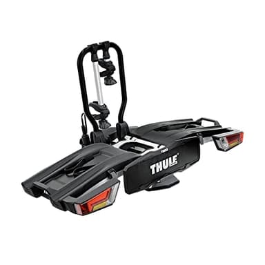 Thule EasyFold XT Fahrradträger, Fahrradträger Anhängerkupplung Black/Aluminum, 2 Bikes