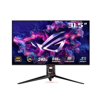 ASUS ROG Swift PG32UCDMZ 81,28 cm (32 Zoll) 4K Gaming Monitor (QD-OLED Panel, 3840 x 2160, 240 Hz, 0,03 ms Reaktionszeit, G-SYNC Compatible, VESA DisplayHDR 400, DisplayPort, HDMI, USB-C)