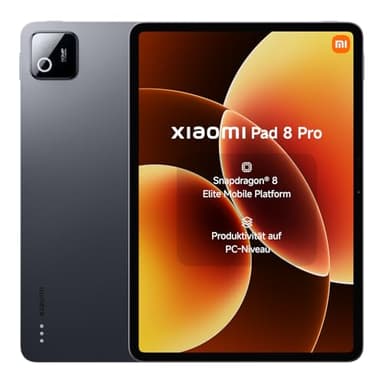 XIAOMI Pad 8 Pro Tablet 11,2 Zoll, 8GB RAM + 256GB Speicher, Snapdragon® 8 Elite Mobile Platform, 9200mAh Akku, 144Hz Display, HyperAI, Grau, 3 Jahre Garantie