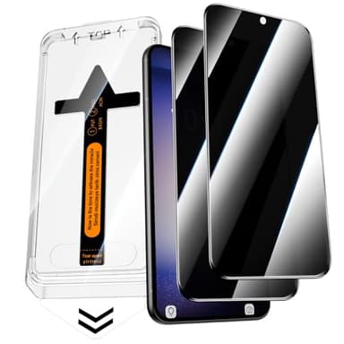 QUESPLE 2 Stück Panzerglas Sichtschutz für Samsung Galaxy S23, [Auto-Installation] Anti-Spähen Full Screen Privatsphäre Schutzfolie, Frei von Kratzern, 9H Härte Gehärtetem Glas Displayschutzfolie