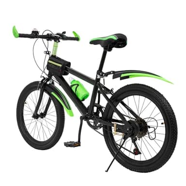 SICHENSH 20 Zoll Fahrrad, 7 Gang Kinderfahrrad für Jungen und Mädchen mit Trinkflasche, Höhenverstellbar Kinder Mountainbike, Fahrrad Kinder Ab 8 Jahre Jungen Mädchen, Kohlenstoffstahl Fahrrad (Grün)