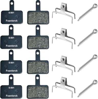 4X Bremsbeläge Fahrrad für Shimano Bremsbeläg B01S B03S B05S, High Performance Bremsklötze Fahrrad Bremsbeläge Disc Brake Pads Fahrradbremsen Beläge für Shimano [Resin Semi-Metallic]