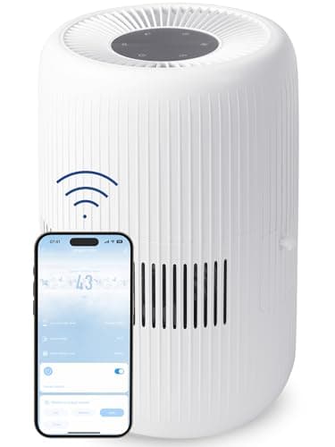 Comedes Umecto 600, für Räume bis 82m², Kaltverdunstung, Tank 4 l, Befeuchtungsleistung bis zu 600 ml/h, 7 Farben Luftfeuchtigkeitsindikator, Automatikmodus, Smart-Home fähig