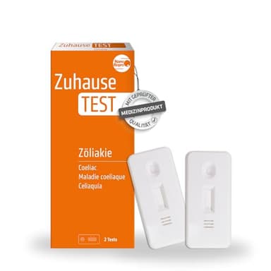 2x NanoRepro ZuhauseTEST Zöliakie, Schnelltest zum Hinweis auf eine Glutenunverträglichkeit, einfacher Vollbluttest bei Symptomen wie Magen-Darm-Beschwerden und Hautirritationen