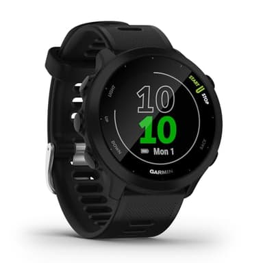 Garmin Forerunner 55 – GPS-Laufuhr mit 1,04“ Always-On-Farbdisplay, täglichen Trainingsempfehlungen, Laufzeitprognose, 15+ Sport-Apps, bis zu 14 Tagen Akkulaufzeit