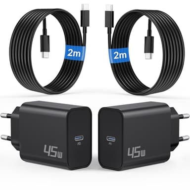 45W Ladegerät USB C Schnellladekabel für Samsung Galaxy S26 Ultra S25 S24 S23 S22 FE 5G A56 A55 A54 A16, Note, Tab S8 S9, Ladekabel Super Fast Charger Schnelladegerät mit 60W 2M Typ C Kabel, 2-Pack