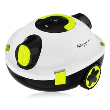 EVERCROSS BOT Y10 Poolroboter, Poolroboter Akku für die Bodenreinigung, 100 Min Batterielaufzeit, für Pools bis zu 120㎡, Automatische Poolsauger mit Selbsteinparkfunktion 180 μm Filter (Weiß)
