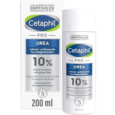 CETAPHIL PRO Urea 10 Prozent Intensiv aufbauende Feuchtigkeitslotion, Für extrem trockene, schuppige Haut am Körper, Regeneriert intensiv und reduziert Trockenheit langfristig