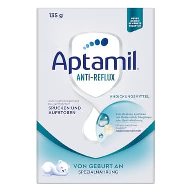 Aptamil Anti-Reflux - Komplettnahrung von Geburt an, Zum Diät Management, Bei Spucken & Aufstoßen, Babynahrung, Milchpulver, 1x 135 g
