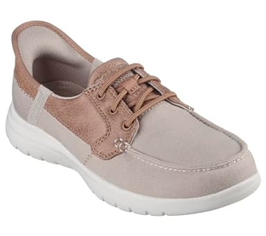 Skechers Damen On-The-go Flex Palmilla Brogues, Taupe, 40 EU