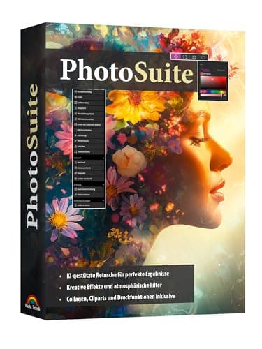 Photo Suite – KI Bildbearbeitung für Einsteiger & Profis Fotos bearbeiten, retuschieren Effekte & Collagen erstellen für Win 11, 10