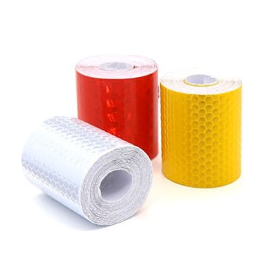 GIZGA 3PCS Reflektierende Klebeband 5cm x 3m Reflektorklebeband Reflektorband Selbstklebend Warnung Reflektierende Aufkleber für Fahrrad Fahrzeuge Straße Motorrad