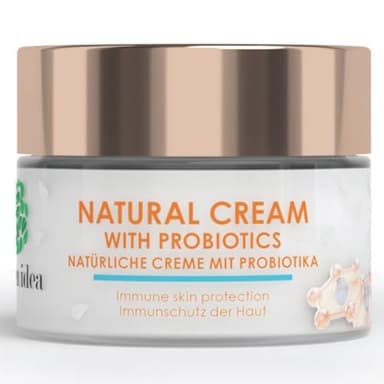 Green idea - BIO HYALURON CREME mit Probiotika - Barriere Creme - probiotische Hautpflege Pre & Pro Biotic - Hyaluronsäure, Panthenol, Argan - Anti-Aging-Feuchtigkeitscreme - Naturkosmetik - 50 ml