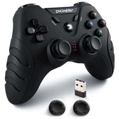 DuLingKer PC Controller Wireless, PS3 Controller PC Gamepad mit Hall Effect Joystick und Dual Vibration, 2,4G Wireless Gaming Controllers für PC Windows, Laptop, PS3, Android TV, Steam, Raspberry Pi