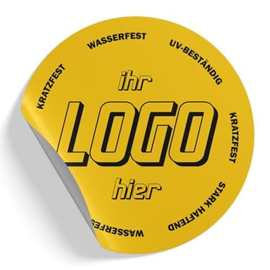 Aufkleber selbst gestalten – Personalisierte Sticker für Unternehmen, Verpackungen, Logos & Bilder – Wasserfest, robust & spülmaschinenfest