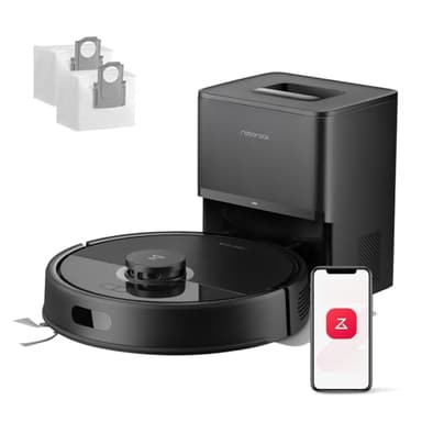 roborock Q7 L5+ Set Saugroboter mit Automatischer Staubentleerung, Dual Anti-Tangle System, 8.000 Pa Saugkraft, Elektronischer Wassertank, LiDAR-Navigation, Ideal für Teppiche und Tierhaar(Schwarz)