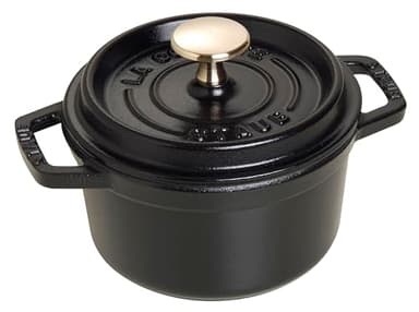 STAUB Cocotte, Gusseisen Bräter, Alle Herdarten inkl Induktion, Rund, 14 cm, 0,8 L, Schwarz