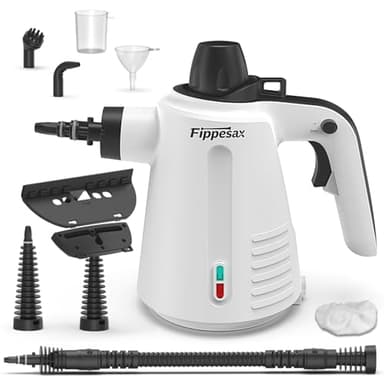 Dampfreiniger Handgerät, 1050 W, 3,5 bar Handdampfreiniger mit 9 Zubehörteilen Chemiefreier Dampfreiniger für den Hausgebrauch auf Böden, Teppichen, Fenstern, Möbeln und in Küchen