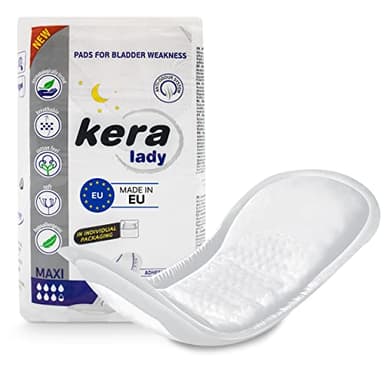 KERA® Inkontinenzeinlagen für Damen extra stark – MAXI saugstarke Hygieneeinlagen für Damen bei mittlerer bis starker Blasenschwäche – diskrete Inkontinenzeinlagen für die Nacht (12 x 16 Stück)
