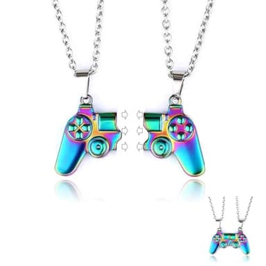 CHJIEJIE CMUYKIBU Damen Magnetische Halskette,Damen Halskette Paar-Halskette Game Controller Anhänger Halskette,für Paare Oder Beste Freunde