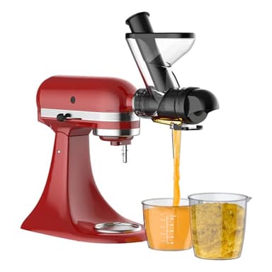 Entsafteraufsatz für KitchenAid Standmixer, Entsafter für Kaltpressen, Entsafteraufsatz mit doppeltem Einfüllschacht, Entsafteraufsatz für KitchenAid